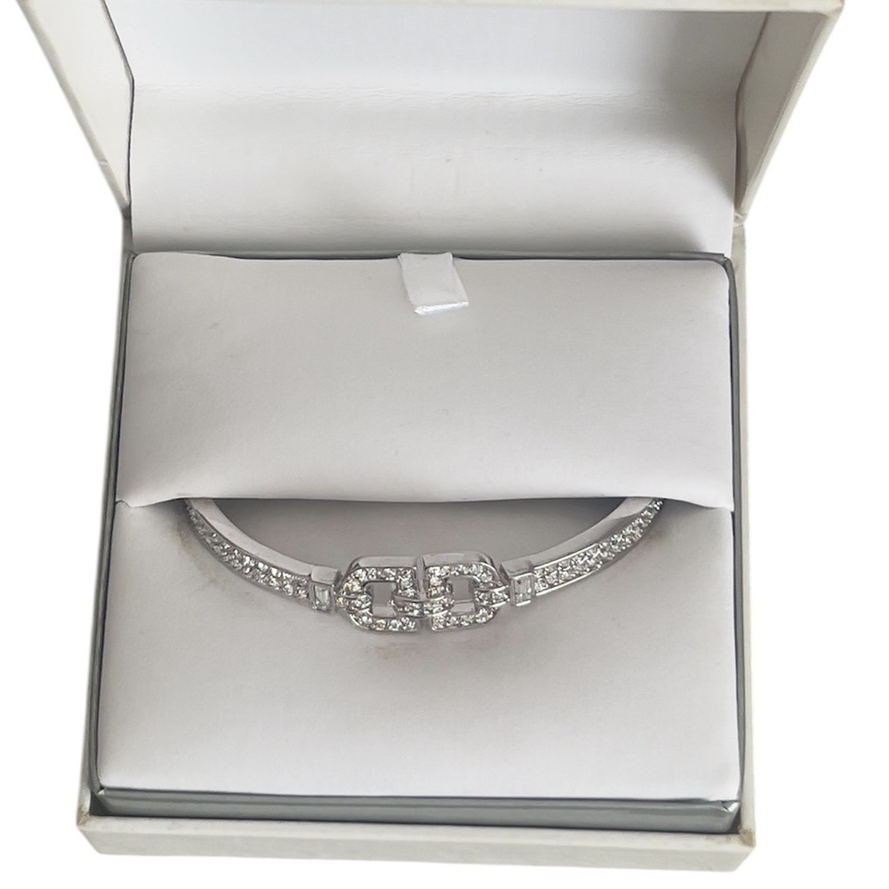 NWT | Givenchy Elegant Silver Bracelet with Crystal Accents
